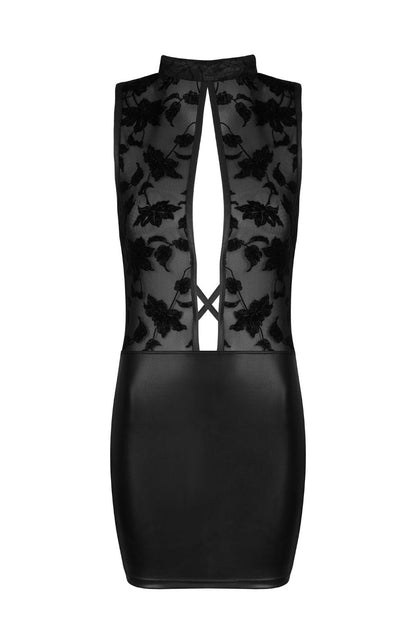 Cameron Dress with Tulle and Eco-Leather Skirt
