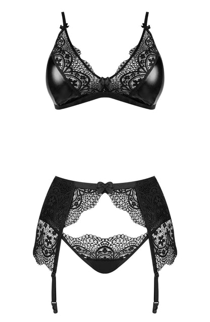 Eclipse Dress Wet Look Evening Outfit with Thong