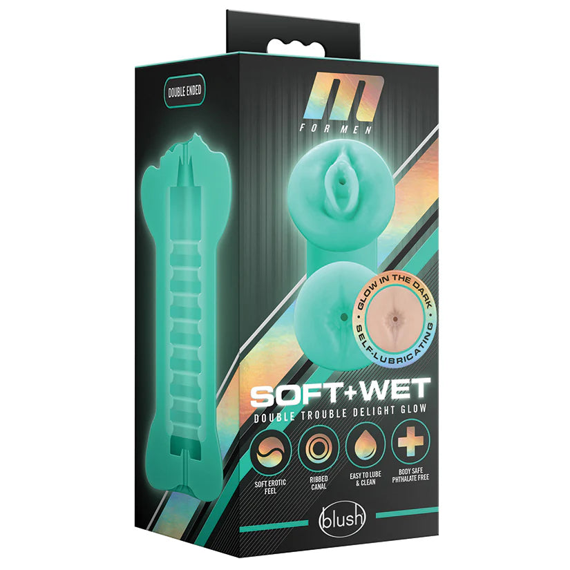 Double Trouble Glow Stroker | Self-Lubricating