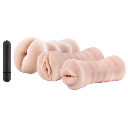 M for Men Soft and Wet Self-Lubricating Vibrating 3-Pack