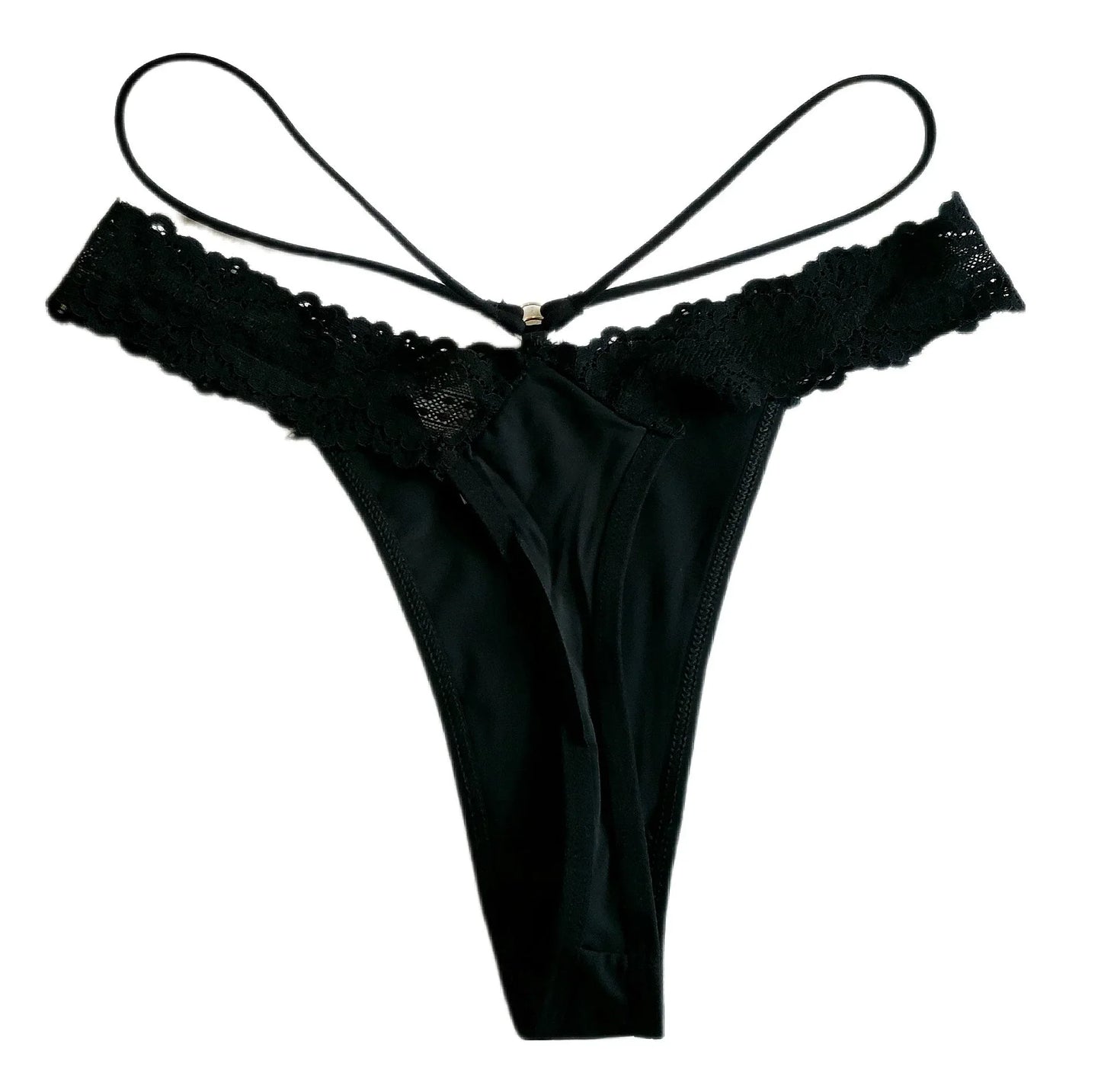 'All You Can Eat' Black Thong Panty - Puppy's Aesthetics