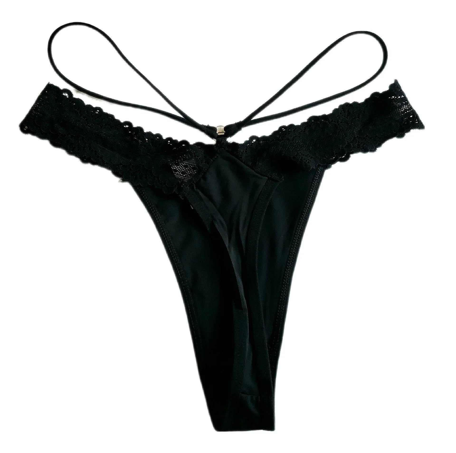'All You Can Eat' Black Thong Panty - Puppy's Aesthetics