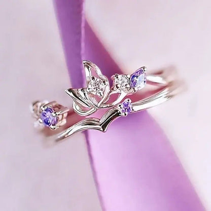 Beautiful Adjustable Love Purple Ring Puppy's Aesthetics