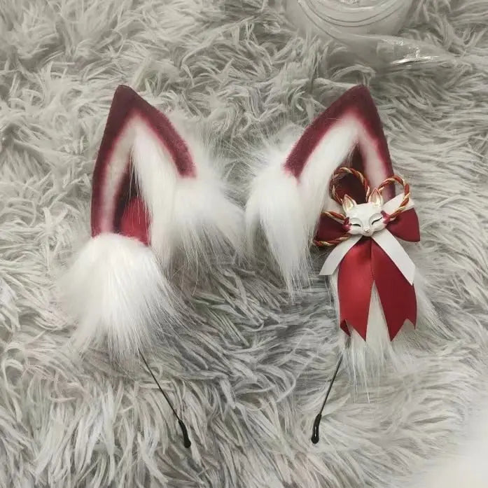 Beautiful Plush Red & White Ears Puppy's Aesthetics