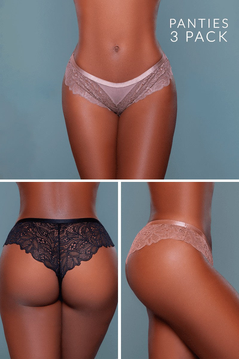 Wren Cheeky Lace Panty 3-Pack