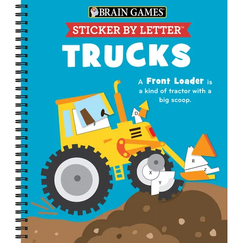 Brain Games - Sticker by Letter: Trucks - Spiral