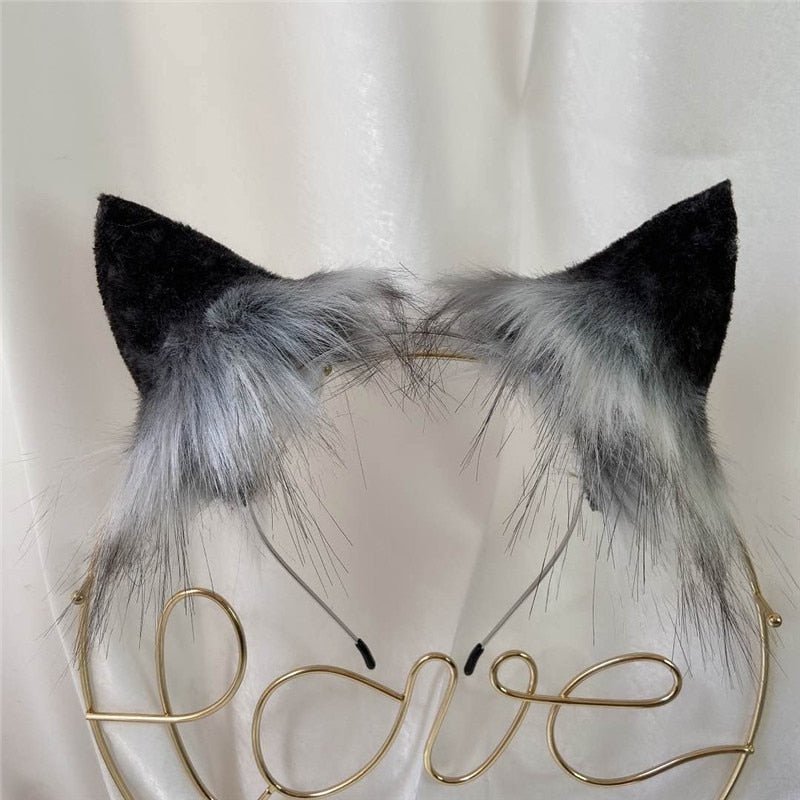 Black Silver Wolf Ear Tail Puppy's Aesthetics