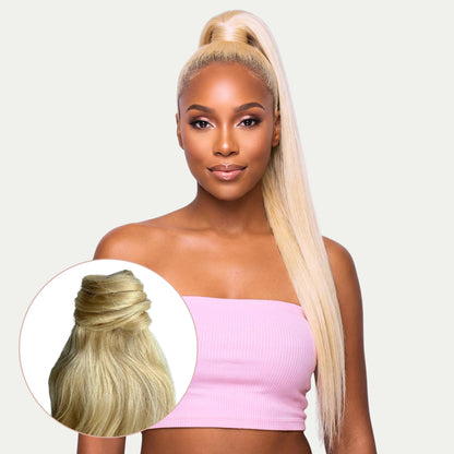Bleach Blonde Human Hair Ponytail