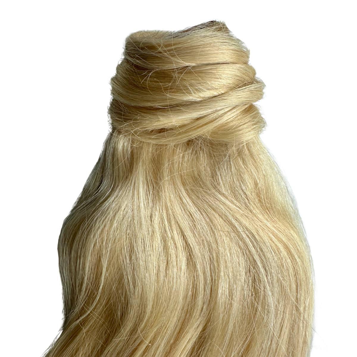 Bleach Blonde Human Hair Ponytail