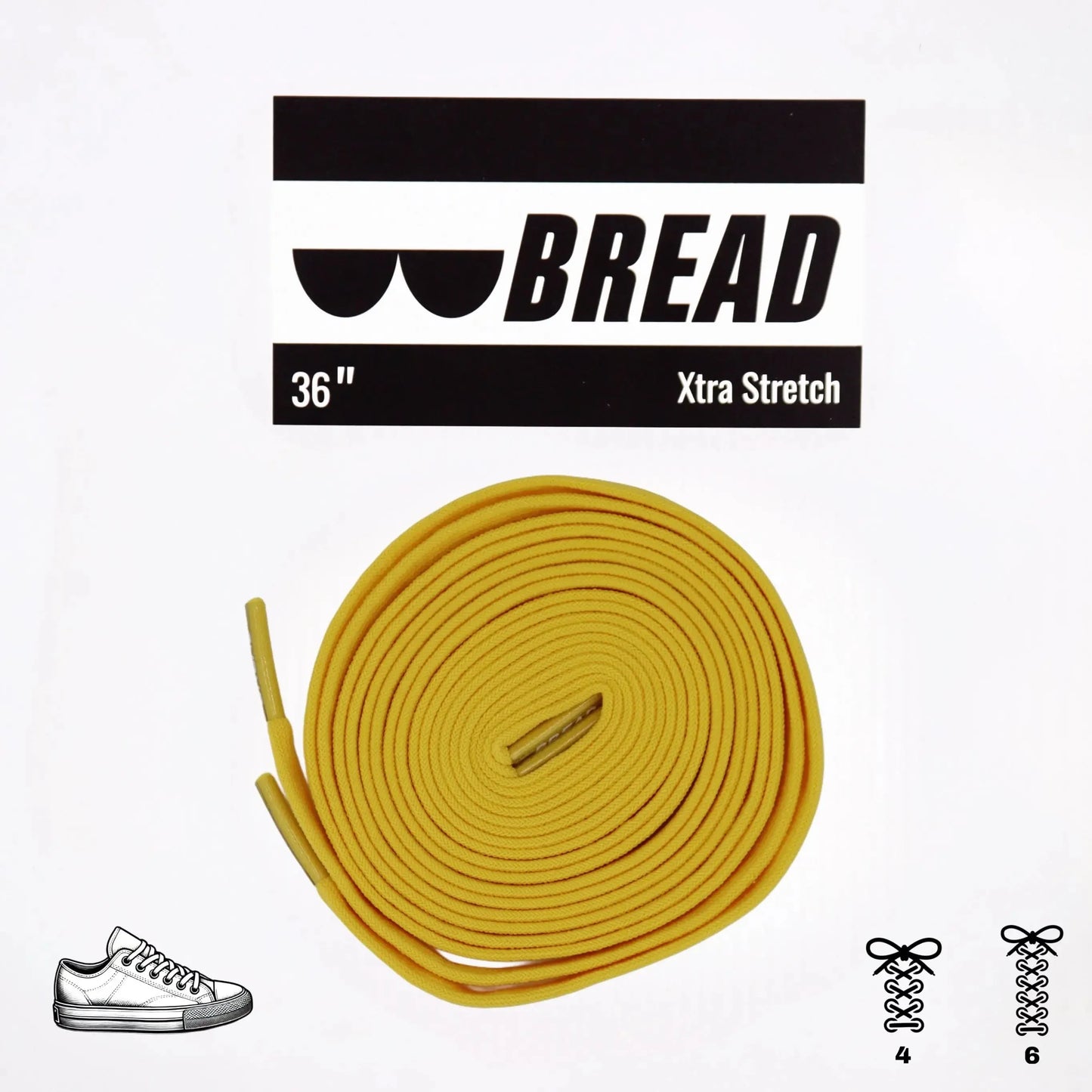 Bright Corona Yellow Elastic Shoelaces - Puppy's Aesthetics