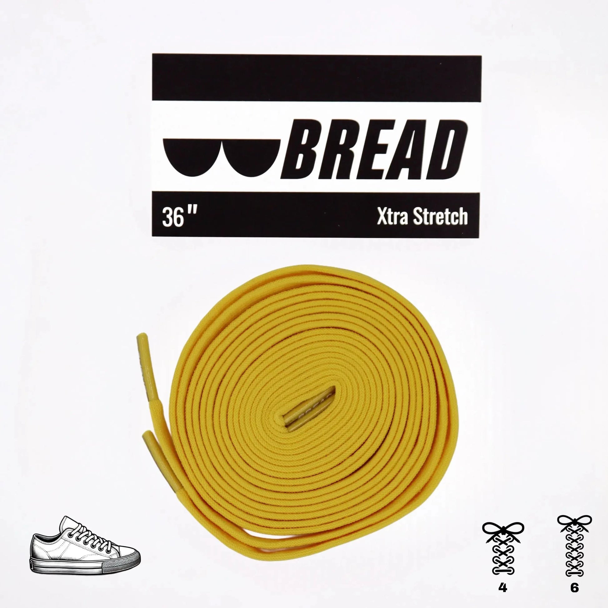 Bright Corona Yellow Elastic Shoelaces - Puppy's Aesthetics