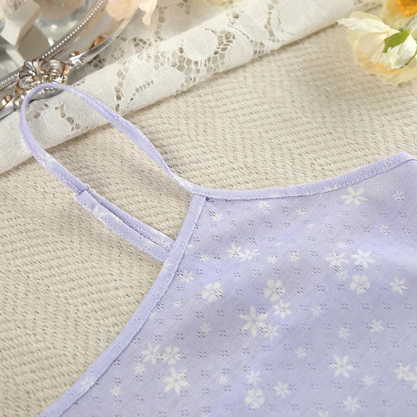 Lilac Floral Pajama Set - Puppy's Aesthetics