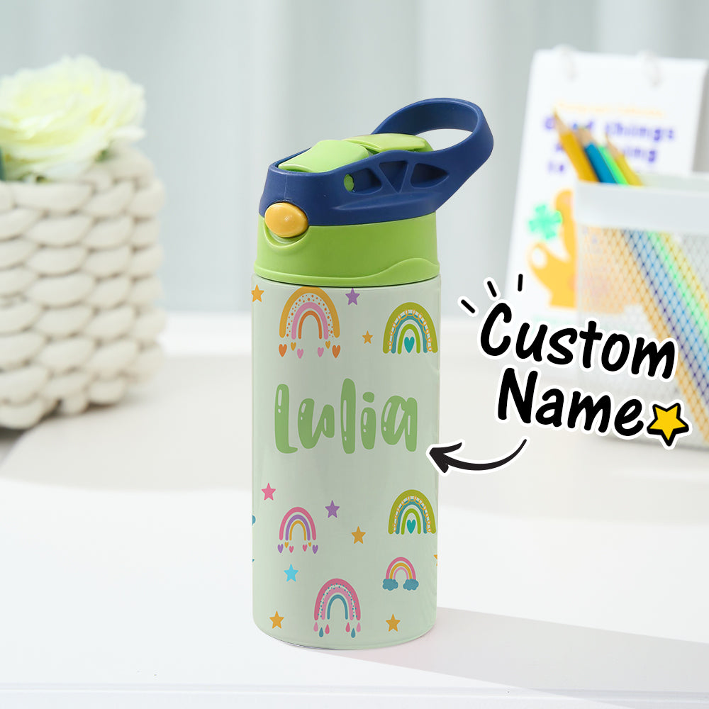 Custom Name Rainbow Stainless Steel Water Cup