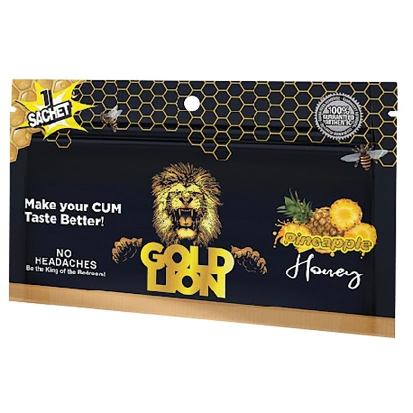 USA Only - Gold Lion Pineapple Honey Single Pack Display of 24