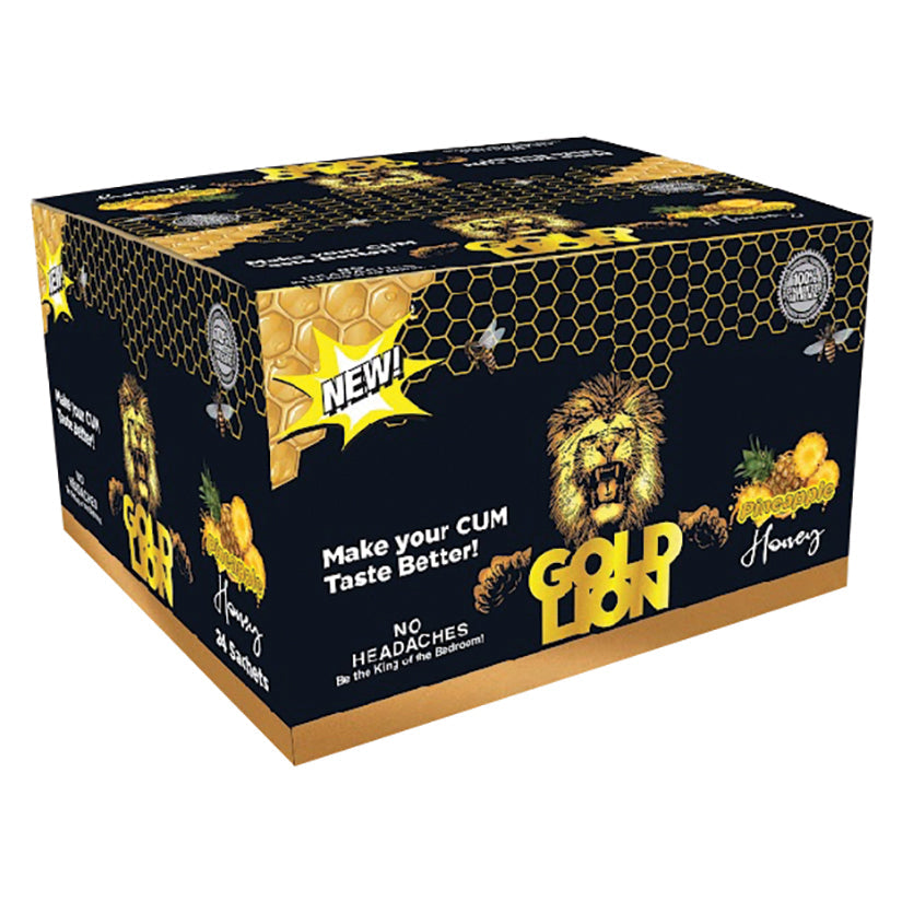 USA Only - Gold Lion Pineapple Honey Single Pack Display of 24