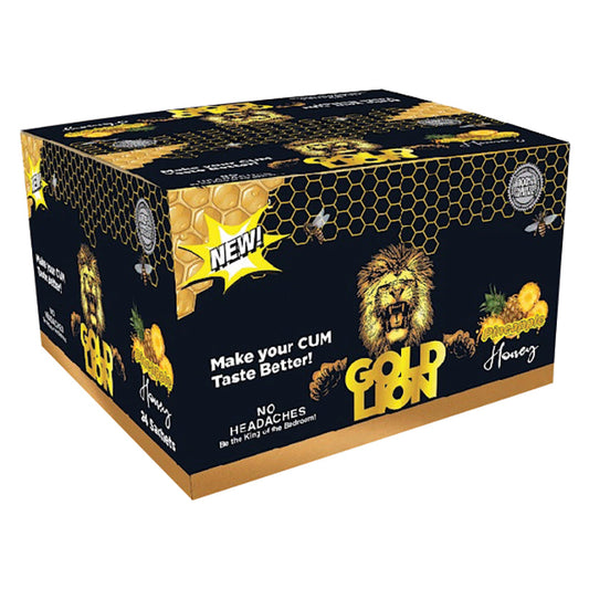 USA Only - Gold Lion Pineapple Honey Single Pack Display of 24