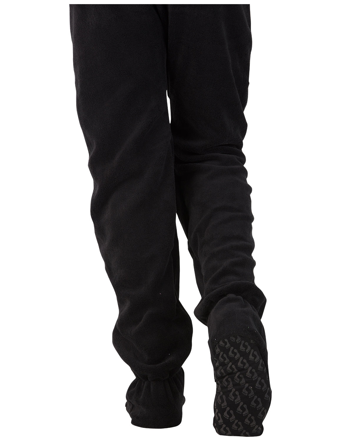 Jet Black Adult Hoodie Chenille Onesie