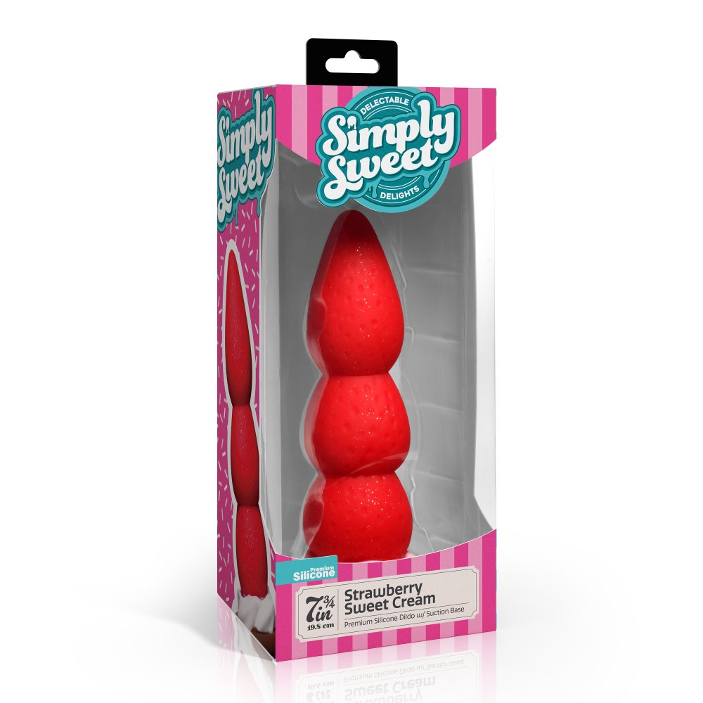 Strawberry Sweet Cream Silicone Dildo