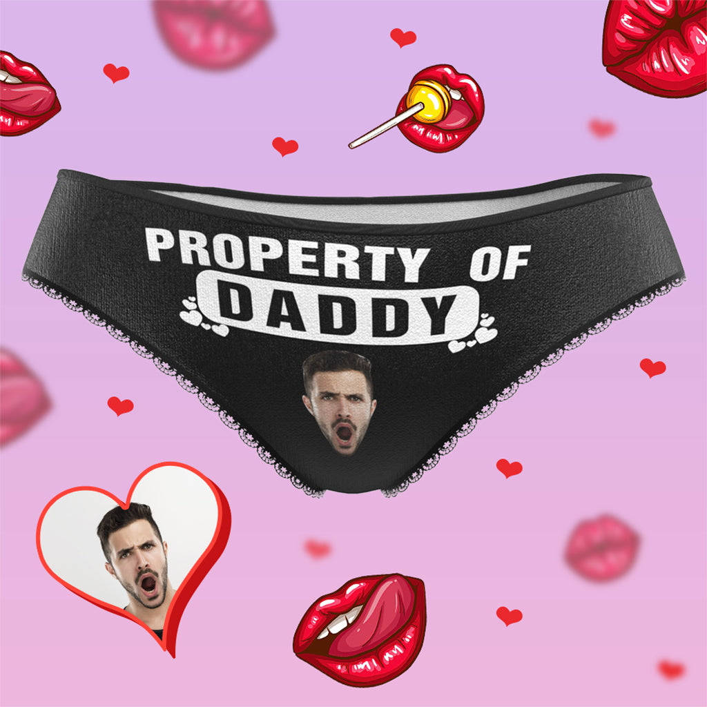 Personalized Face Property Of Daddy Panties - Puppy's Aesthetics