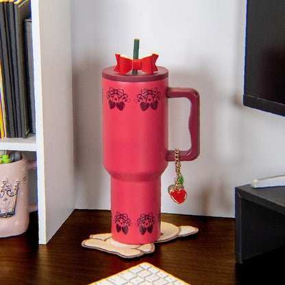 The Cherry Tumbler with Bow (40oz)