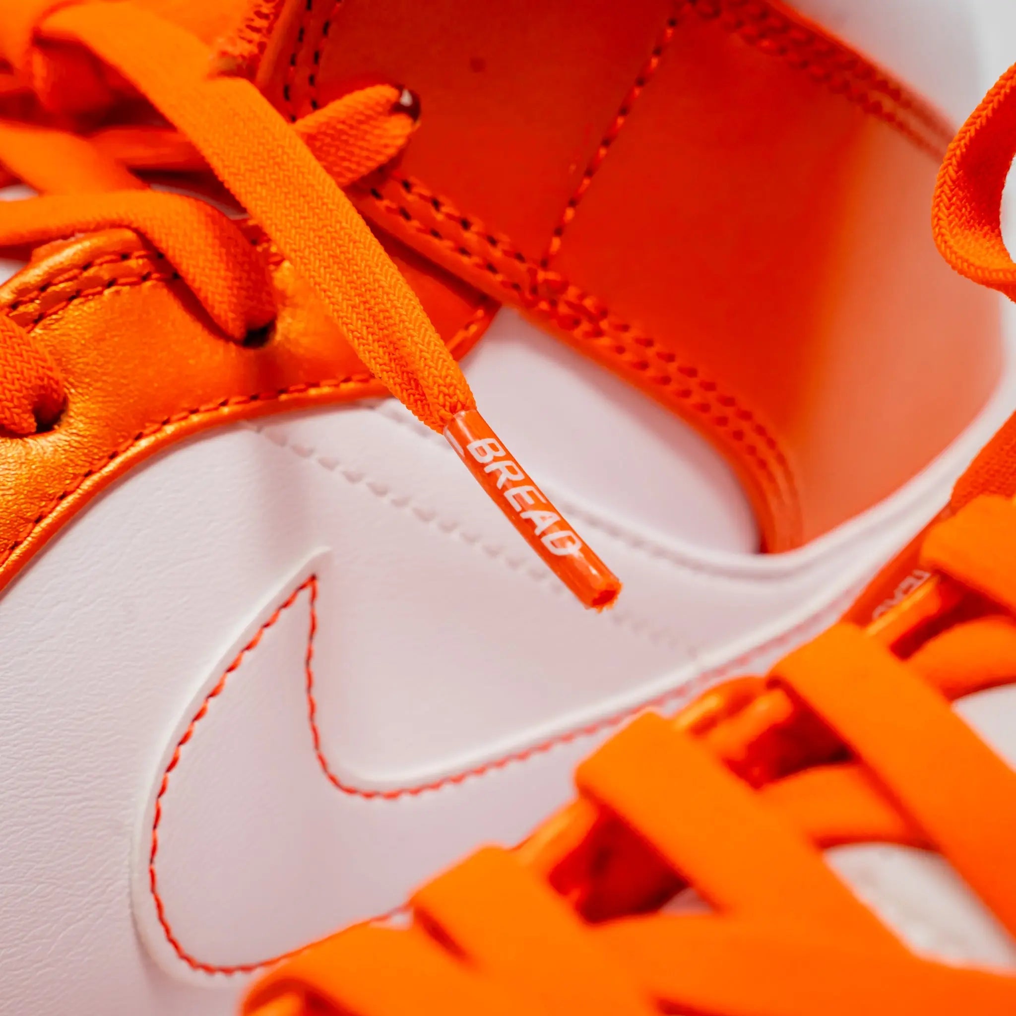 Bold Coral Orange Elastic Shoelaces - Puppy's Aesthetics