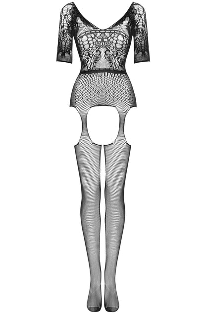 Lacey Fishnet Bodystocking (Black)