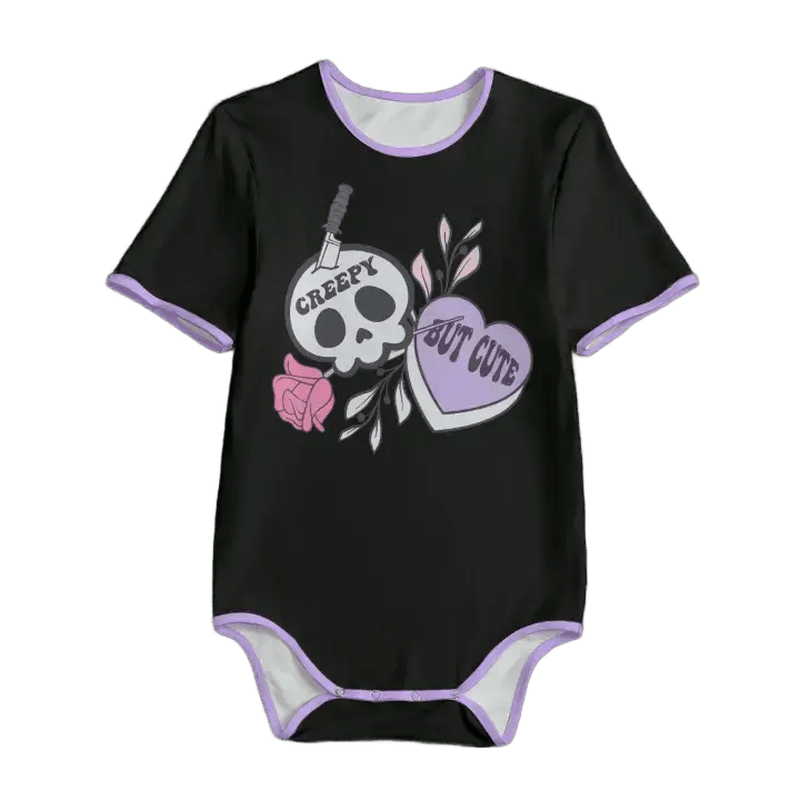 'Creepy But Cute' Goth Unisex Adult Onesie Bodysuit Puppy's Aesthetics