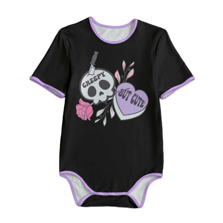 'Creepy But Cute' Goth Unisex Adult Onesie Bodysuit Puppy's Aesthetics