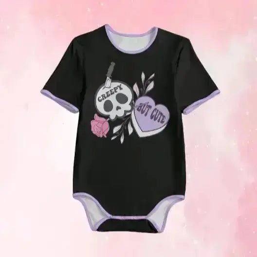 'Creepy But Cute' Goth Unisex Adult Onesie Bodysuit Puppy's Aesthetics