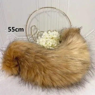 Cute Brown Fox Ears & Tail with Collar Set Puppy's Aesthetics