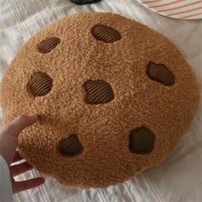 Cute Chocolate Chip Cookie Plush Pillow Puppy's Aesthetics
