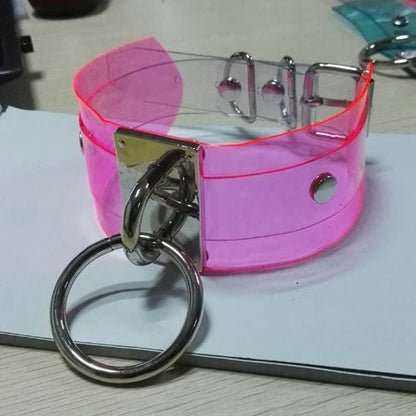 Cute Clear Vinyl O Ring Collar (Colors) Puppy's Aesthetics