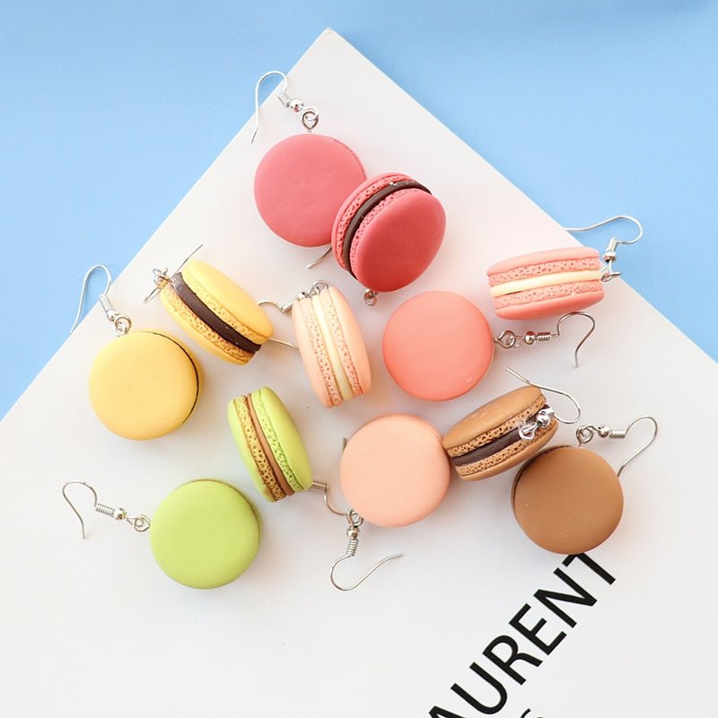 Cute Colorful Macaron Drop Earrings Puppy's Aesthetics