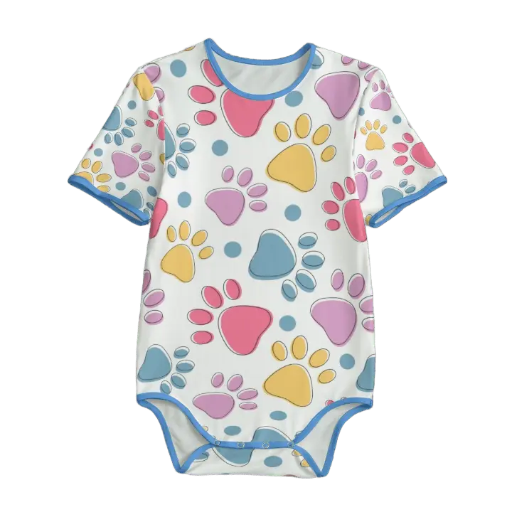 Cute Paws Unisex Adult Onesie Bodysuit Puppy's Aesthetics