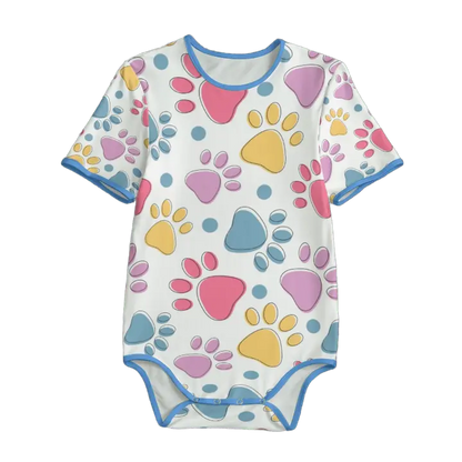 Cute Paws Unisex Adult Onesie Bodysuit Puppy's Aesthetics