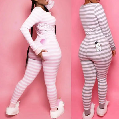 Cute Striped Warm Pajamas Puppy's Aesthetics