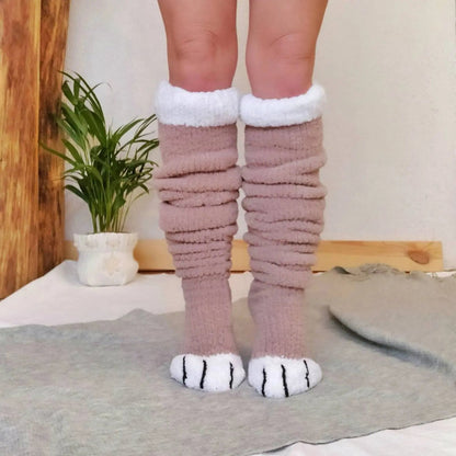 Cute Thick Paw Knee-High Socks Puppy's Aesthetics