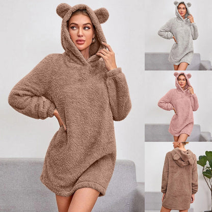 Cute Warm Bear Plush Pullover Puppy's Aesthetics