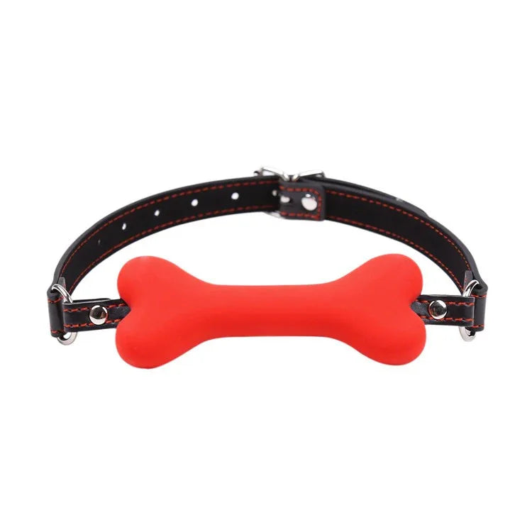 Pup Play Bone Gag w/Lock - Puppy's Aesthetics