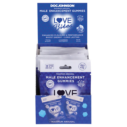 USA Only - Love Bites Male Sensual Gummies 2pk Display of 12