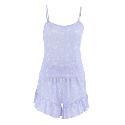 Lilac Floral Pajama Set - Puppy's Aesthetics