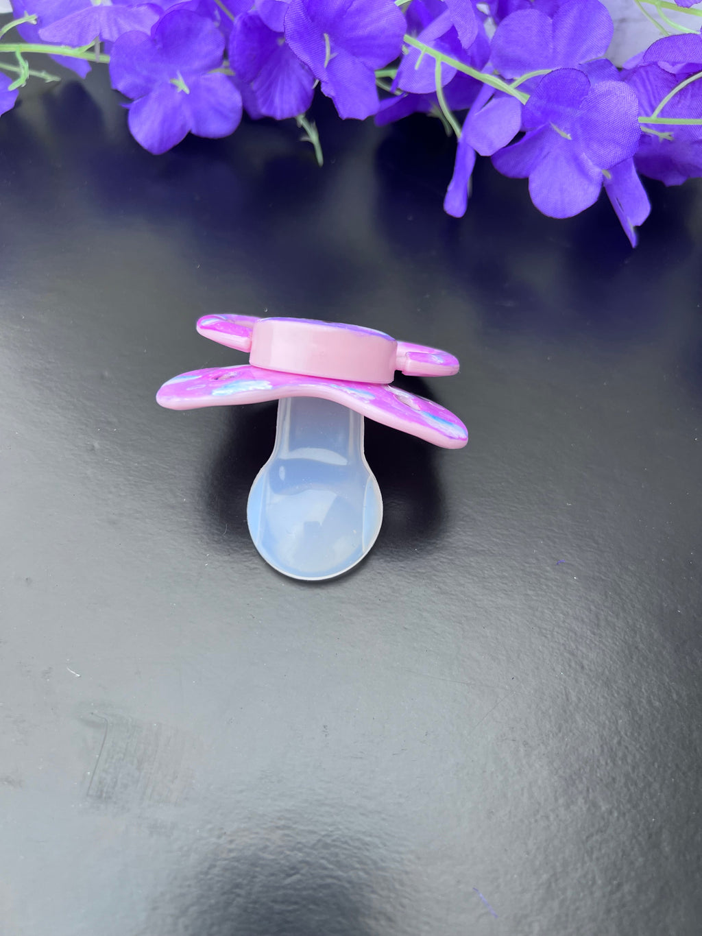 Hand Painted Adult Pacifier - Puppy Love