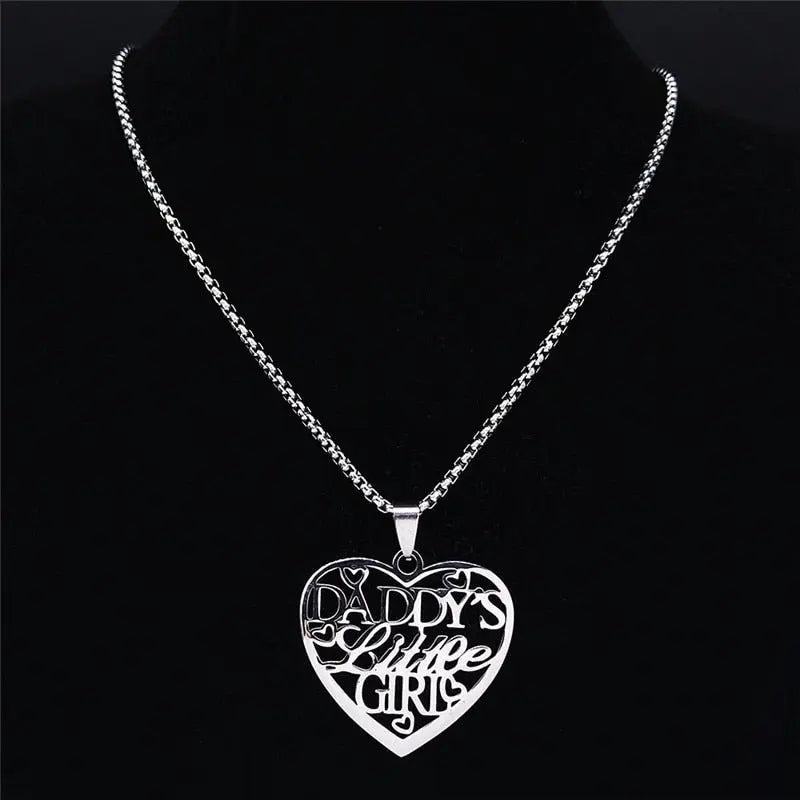 Daddy's Little Girl Stainless Steel Necklace Puppy's Aesthetics