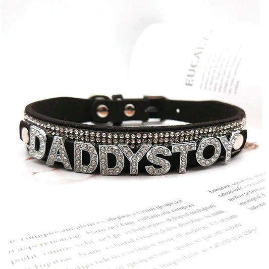 Daddy's Toy Leather Collar Puppy's Aesthetics