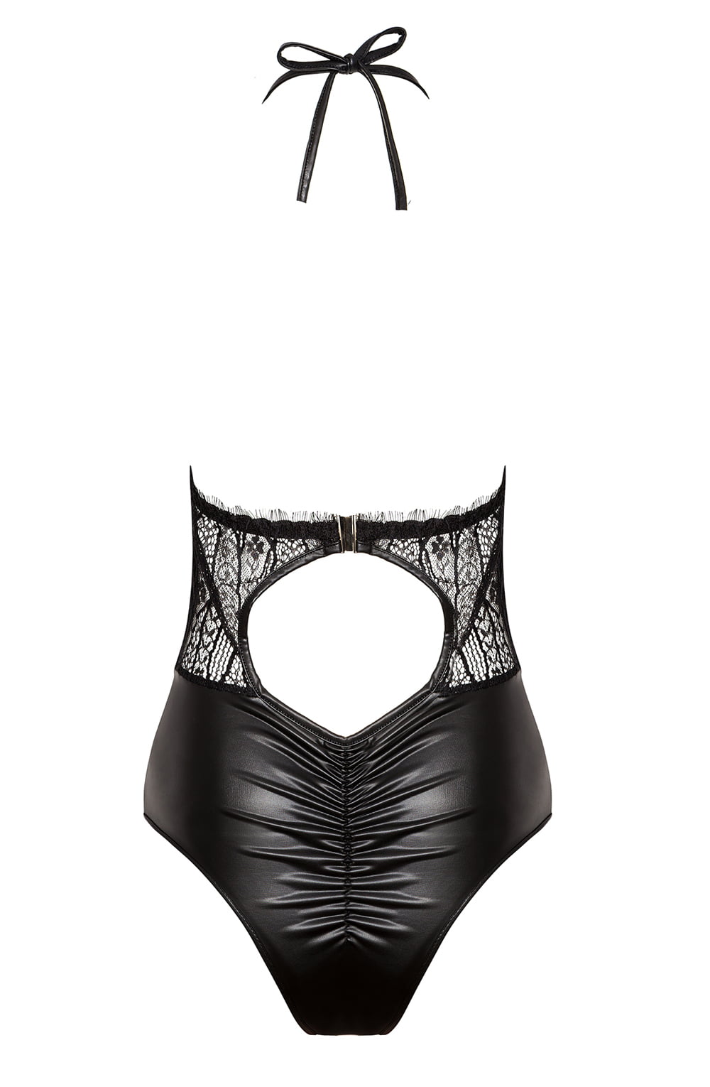 Delilah Teddy Lingerie with Lace and Buckle Detail