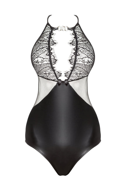 Delilah Teddy Lingerie with Lace and Buckle Detail