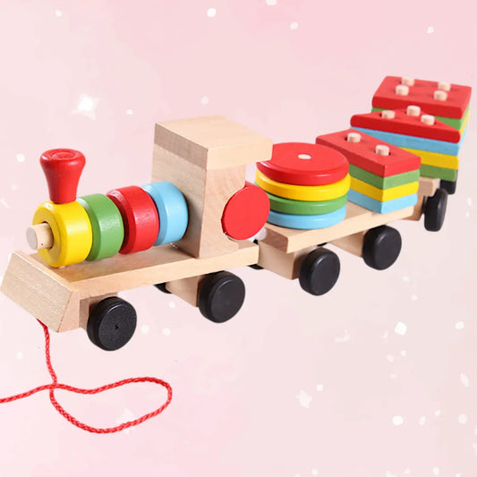 Whimsy Tracks Wooden Shape Train - Puppy's Aesthetics