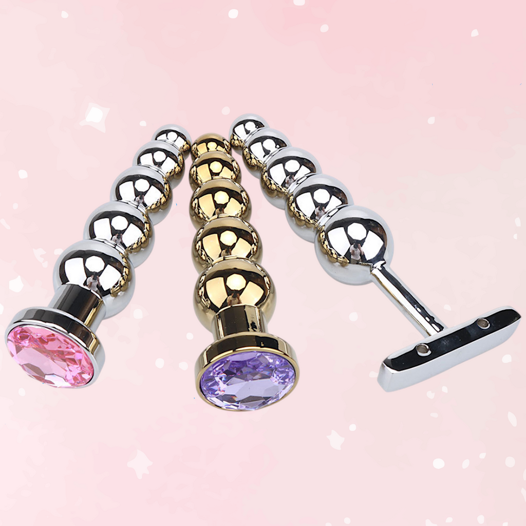 Luxe Glide Anal Bead Plug – Smooth Metal Pleasure Toy