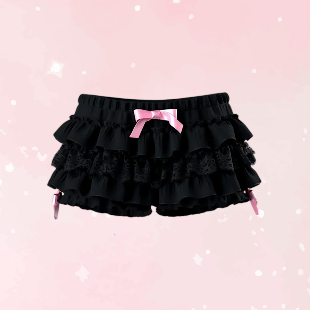 Ruffle Babydoll Shorts with Bows
