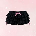 Ruffle Babydoll Shorts with Bows